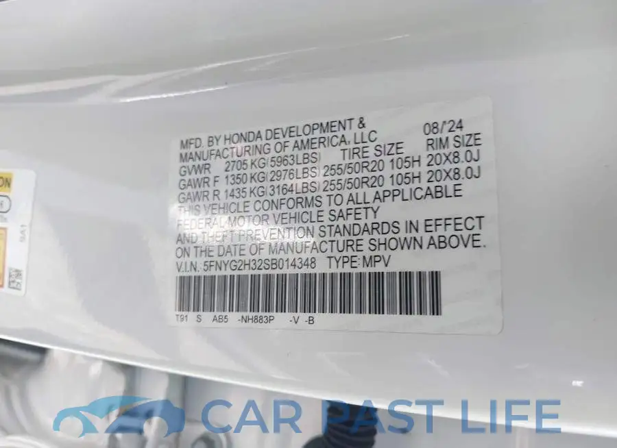 5FNYG2H32SB014348# 9