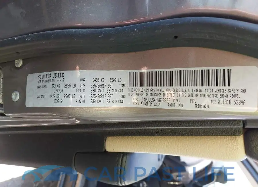 1C4PJLCS4HW613807# 9
