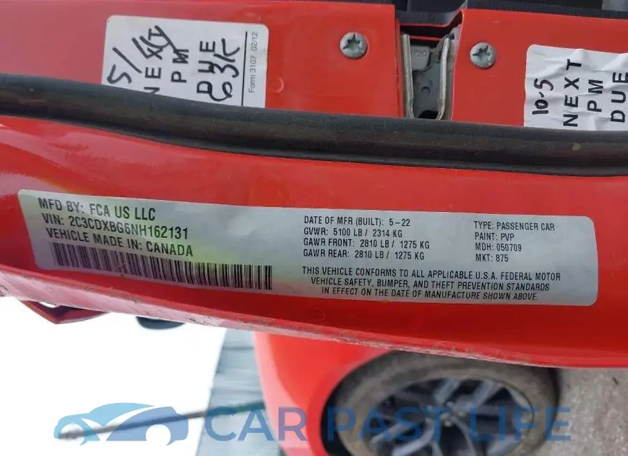 2C3CDXBG6NH162131# 9