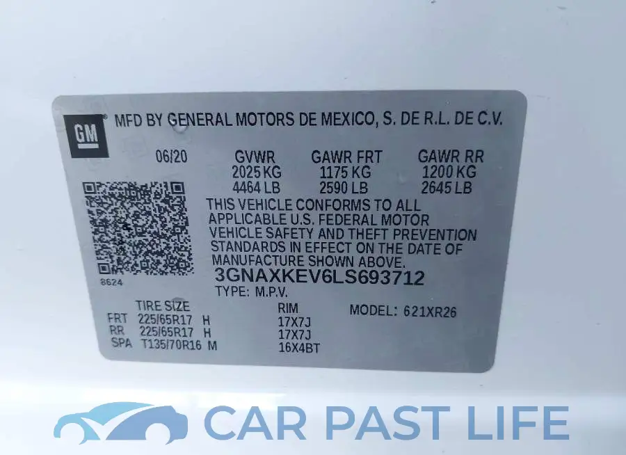 3GNAXKEV6LS693712# 9