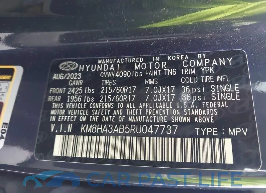 KM8HA3AB5RU047737# 9