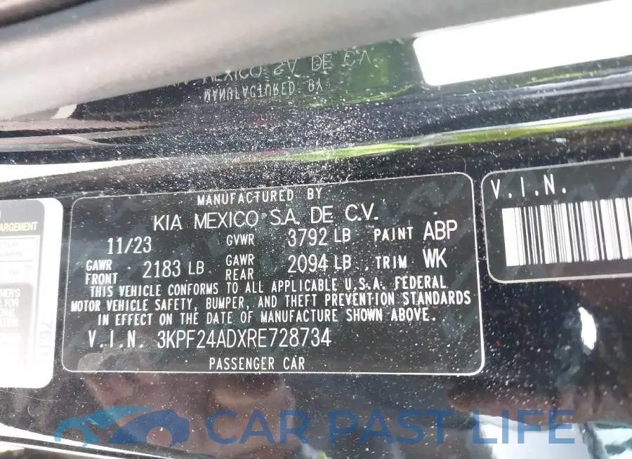 3KPF24ADXRE728734# 9