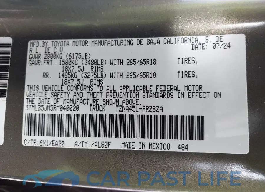 3TMLB5JN5RM040020# 9
