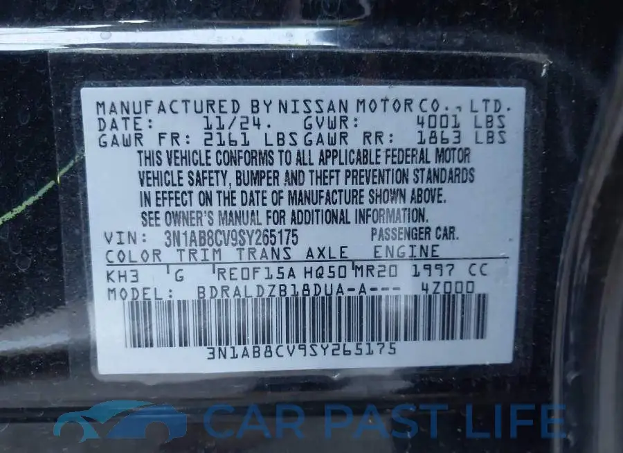 3N1AB8CV9SY265175# 9