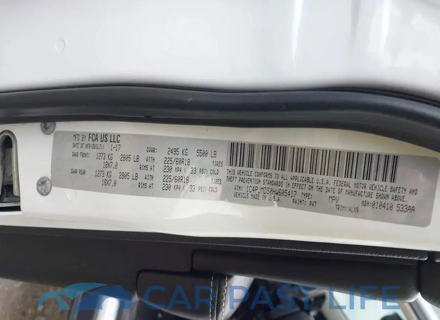 1C4PJMDS0HW605417# 9