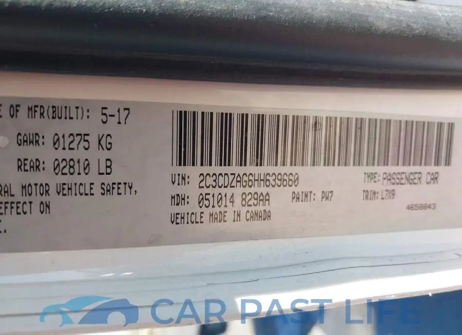 2C3CDZAG6HH639660# 9