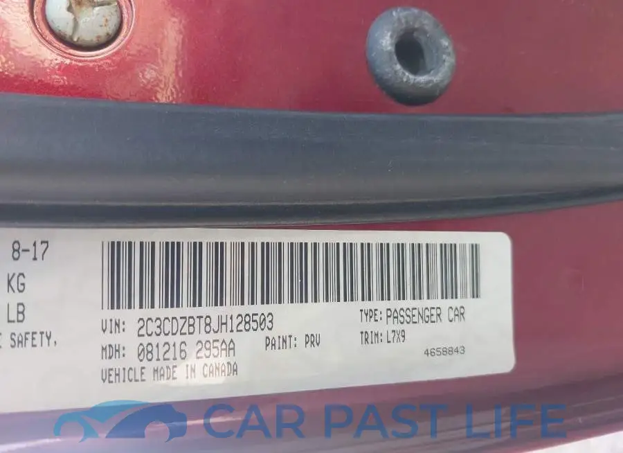 2C3CDZBT8JH128503# 9