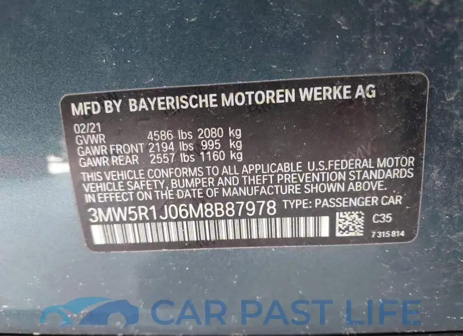 3MW5R1J06M8B87978# 9