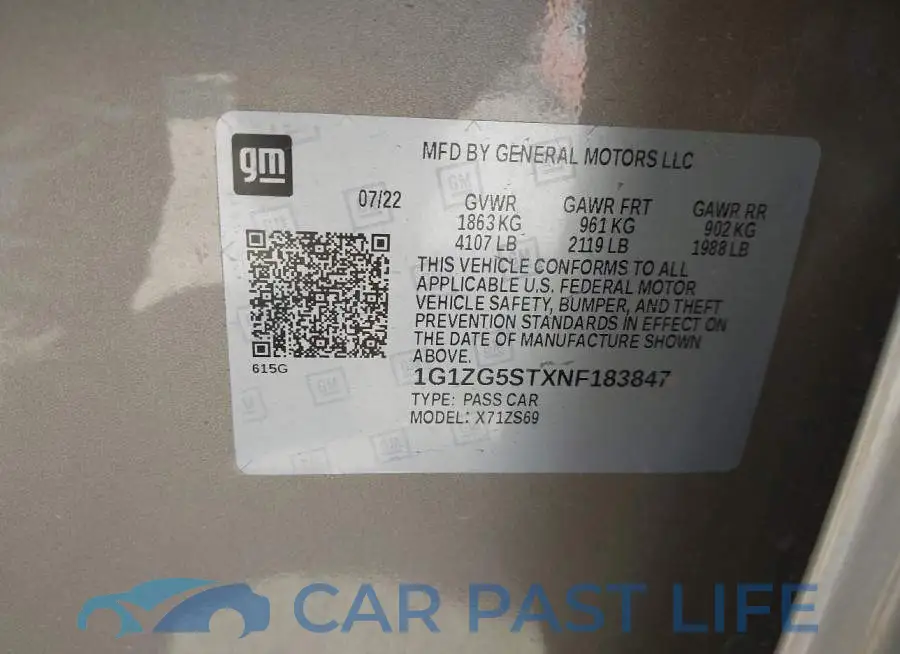 1G1ZG5STXNF183847# 9