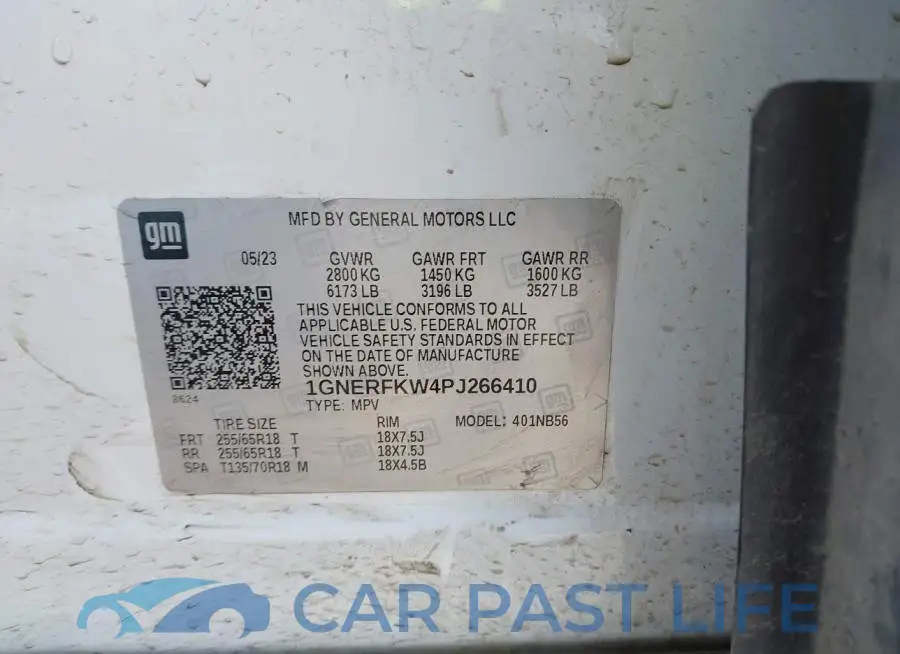 1GNERFKW4PJ266410# 9