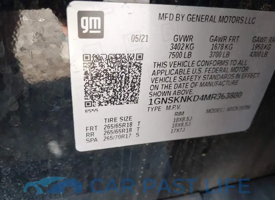 1GNSKNKD4MR363880# 9