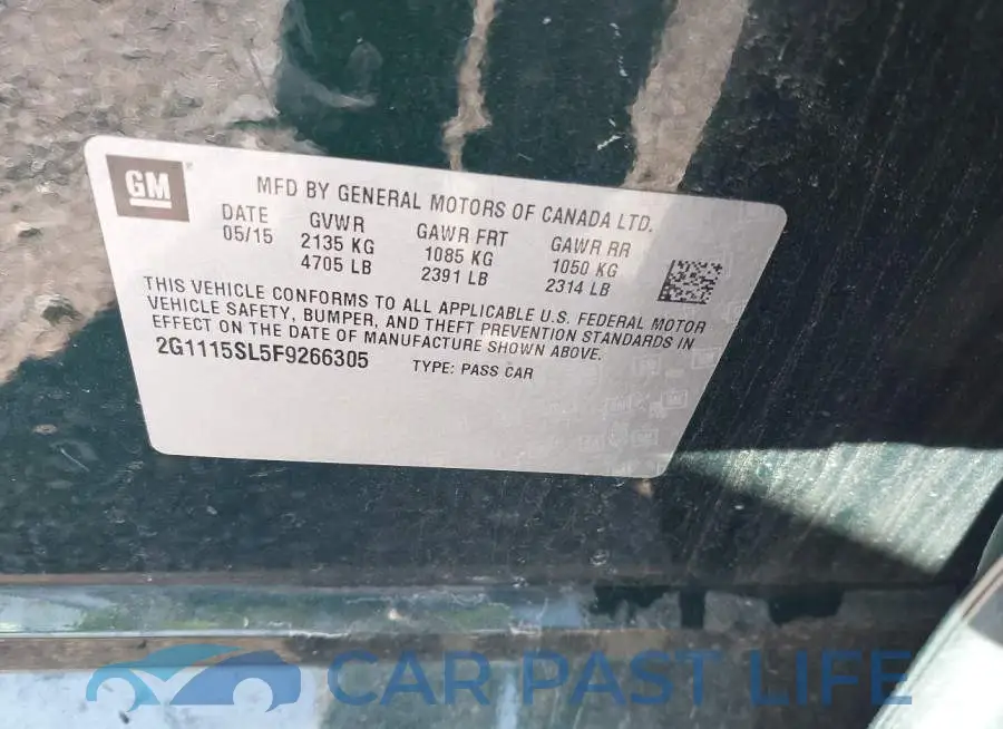 2G1115SL5F9266305# 9