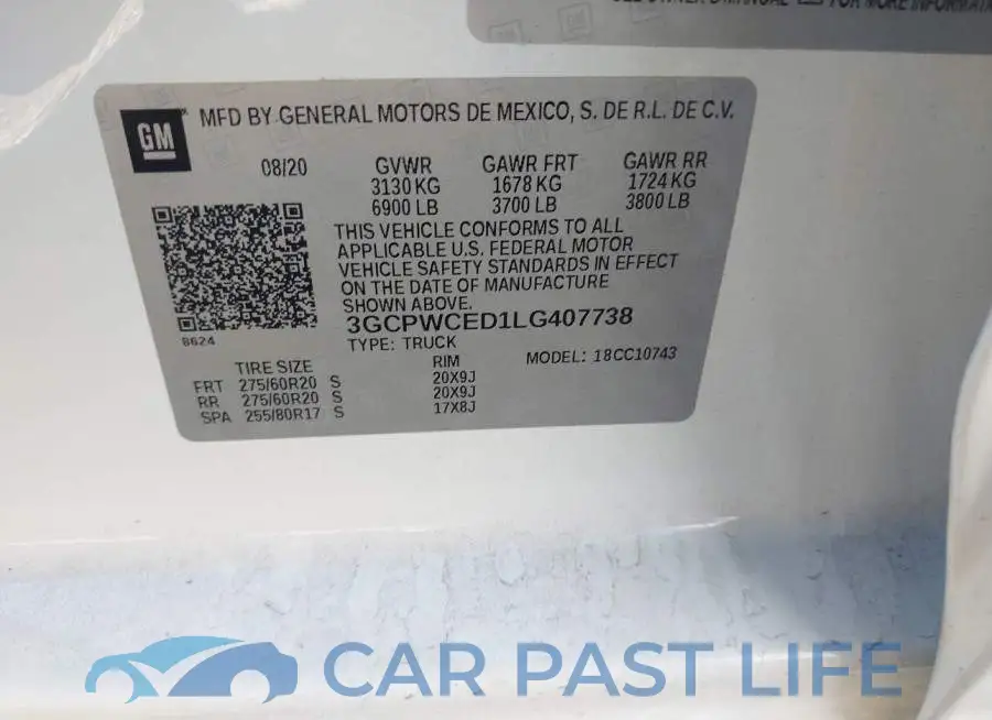 3GCPWCED1LG407738# 9