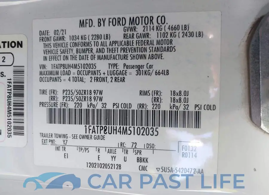 1FATP8UH4M5102035# 9