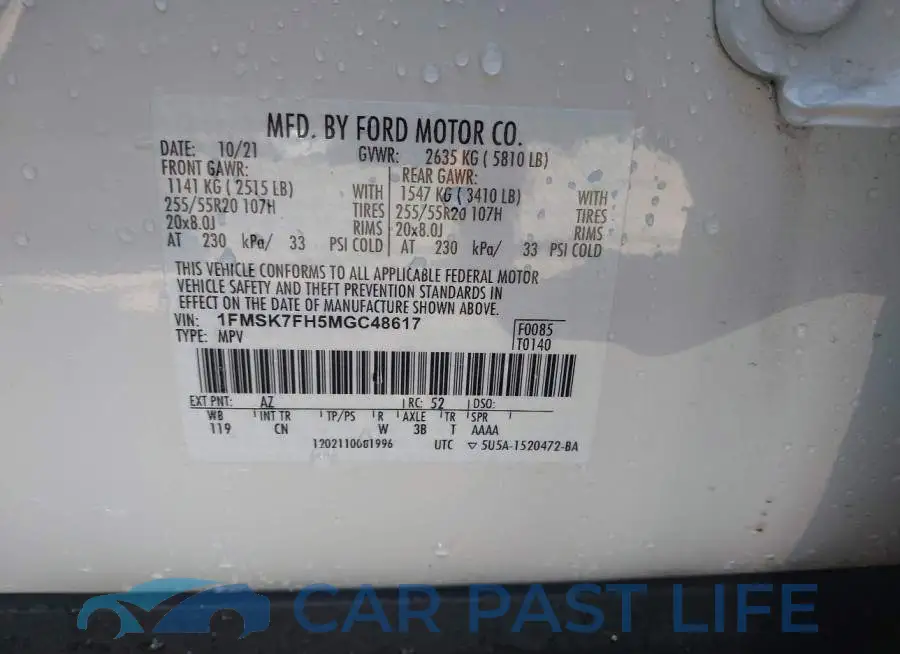 1FMSK7FH5MGC48617# 9