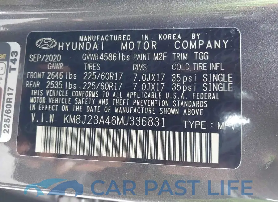 KM8J23A46MU336831# 9