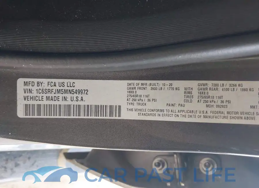1C6SRFJM5MN549972# 9
