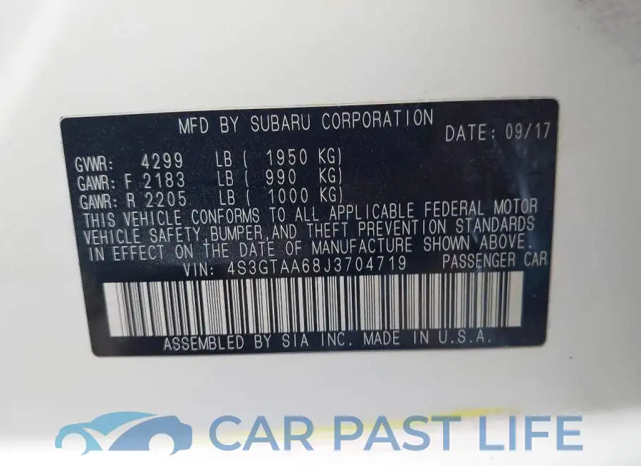 4S3GTAA68J3704719# 9
