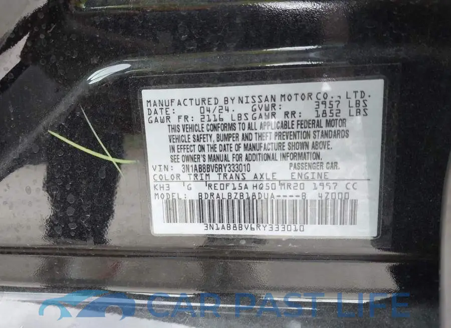 3N1AB8BV6RY333010# 9