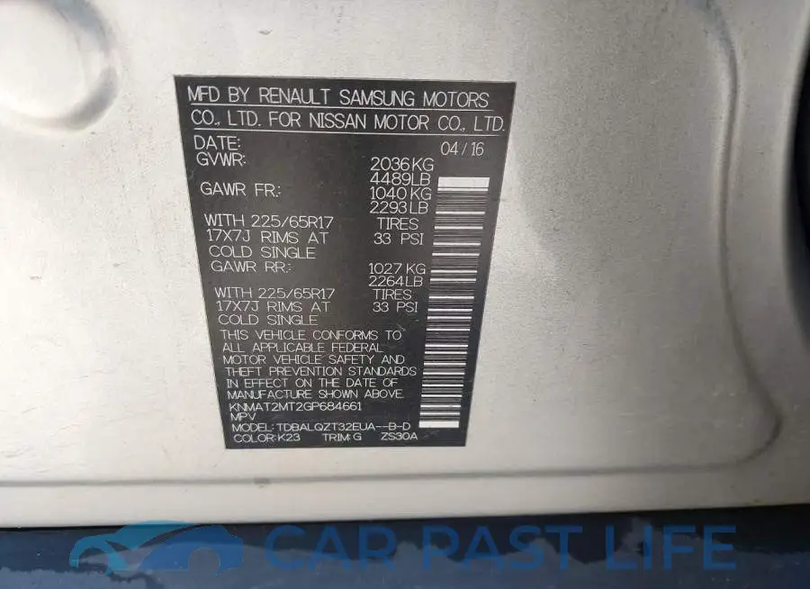 KNMAT2MT2GP684661# 9