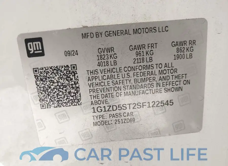 1G1ZD5ST2SF122545# 9