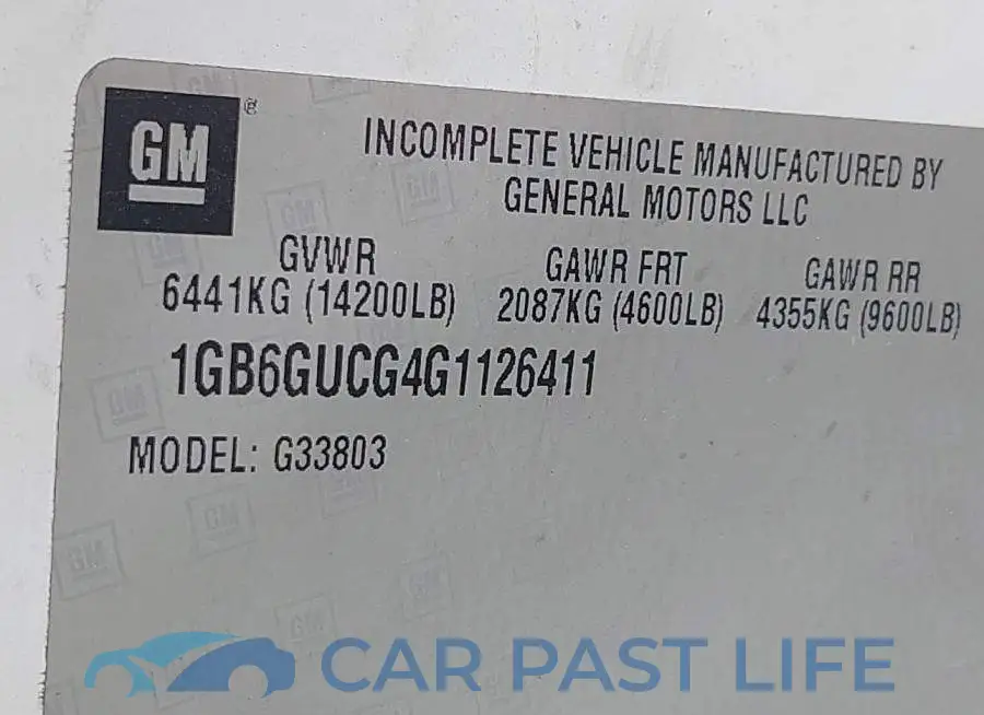 1GB6GUCG4G1126411# 7