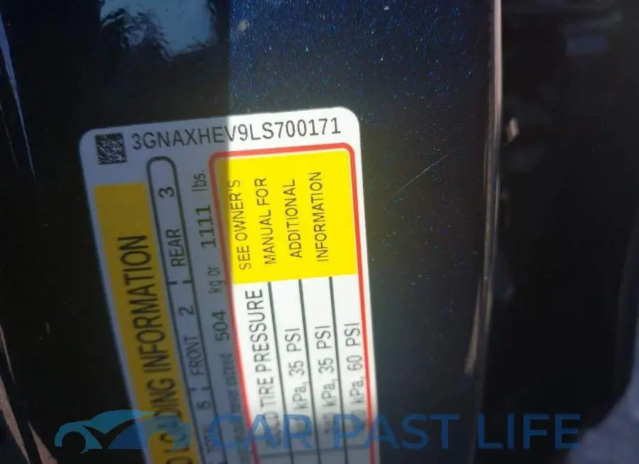 3GNAXHEV9LS700171# 9