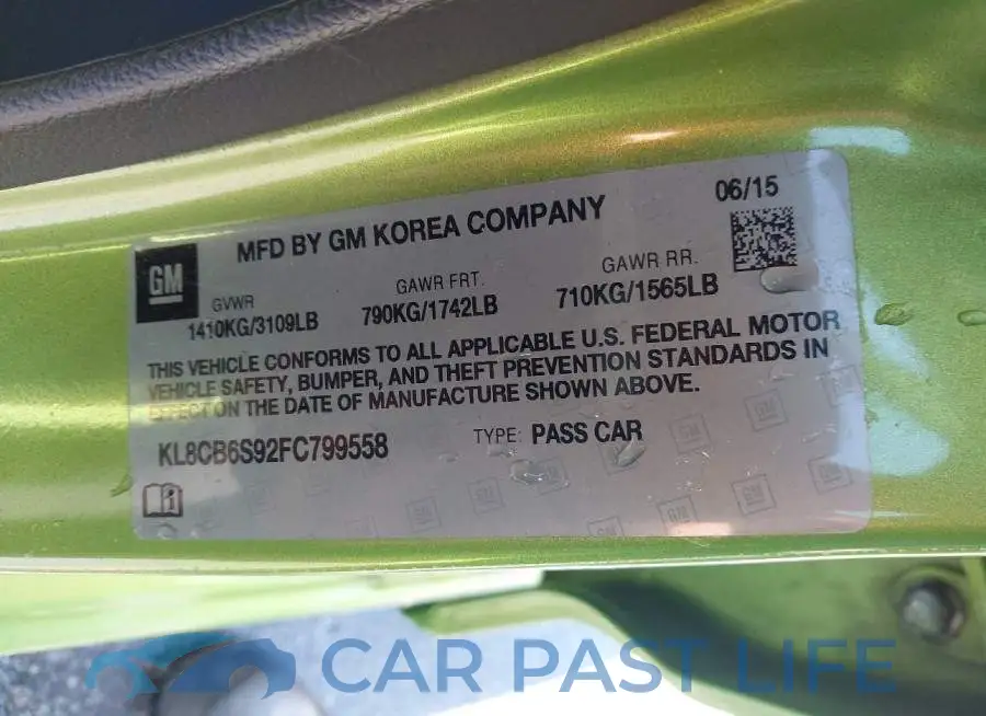 KL8CB6S92FC799558# 9