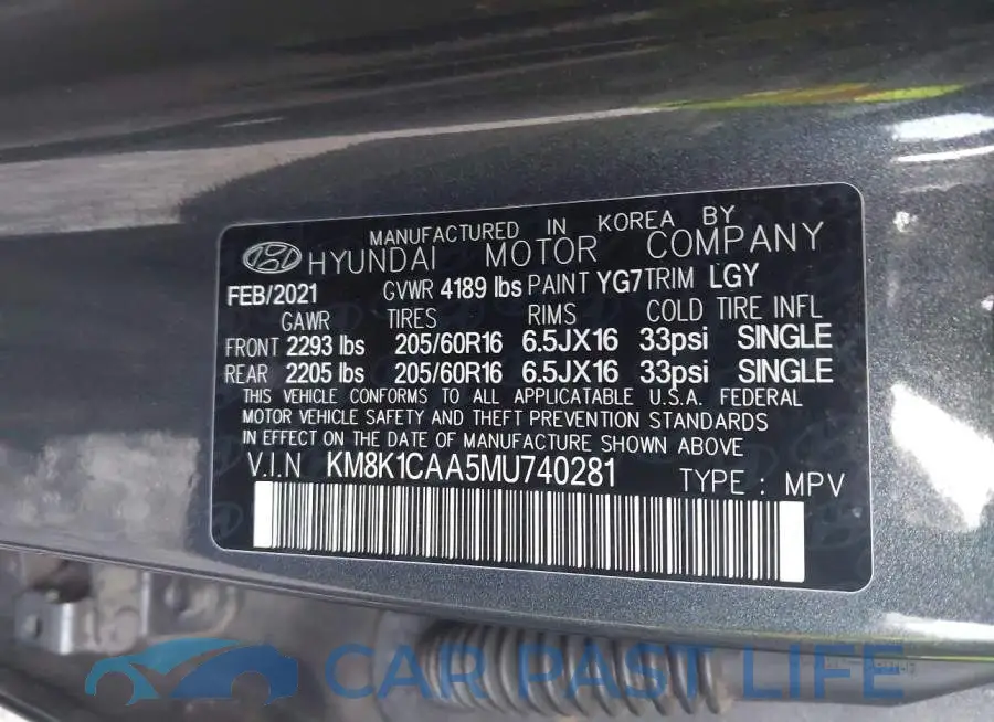 KM8K1CAA5MU740281# 9