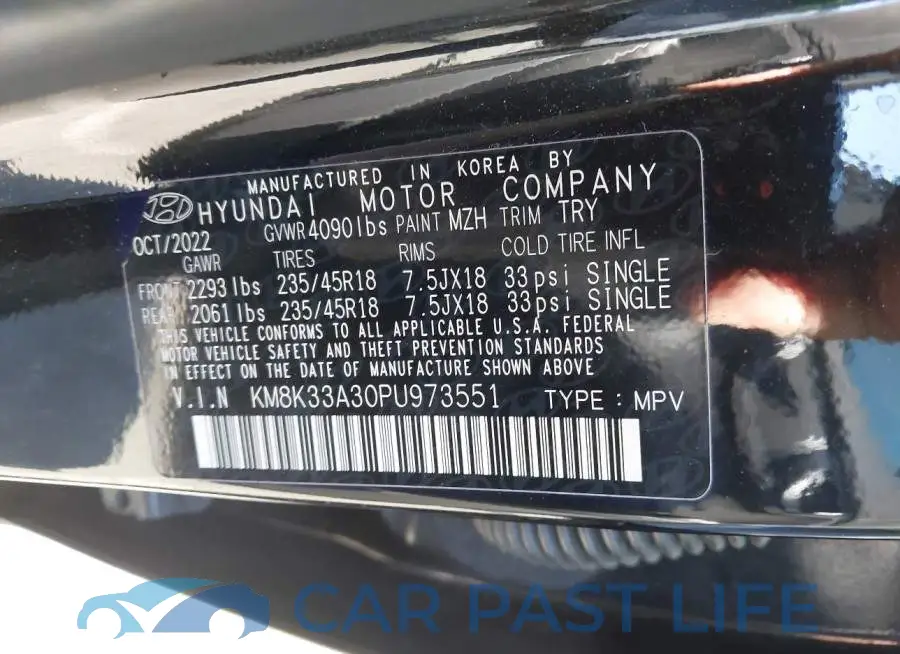 KM8K33A30PU973551# 9