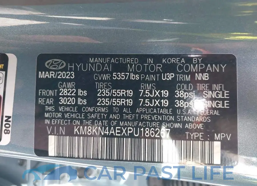 KM8KN4AEXPU186267# 9