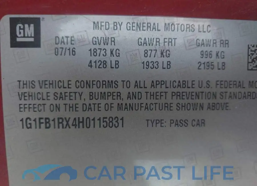 1G1FB1RX4H0115831# 9