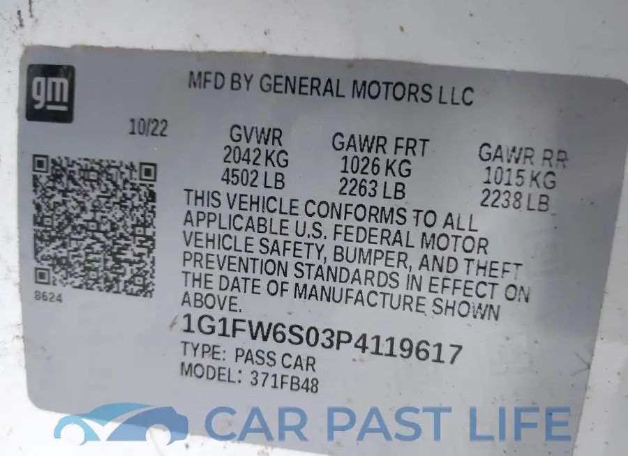 1G1FW6S03P4119617# 9
