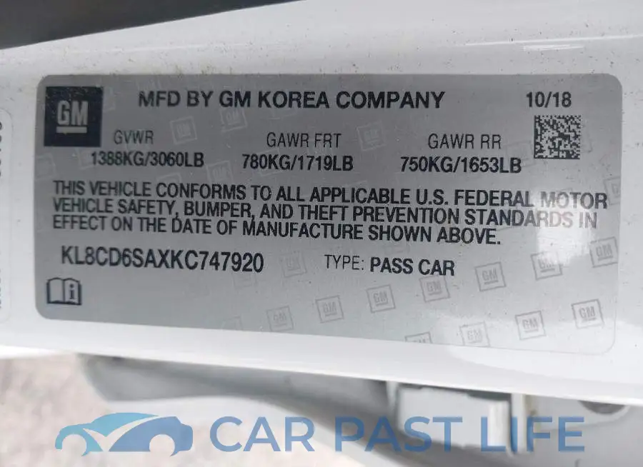 KL8CD6SAXKC747920# 9