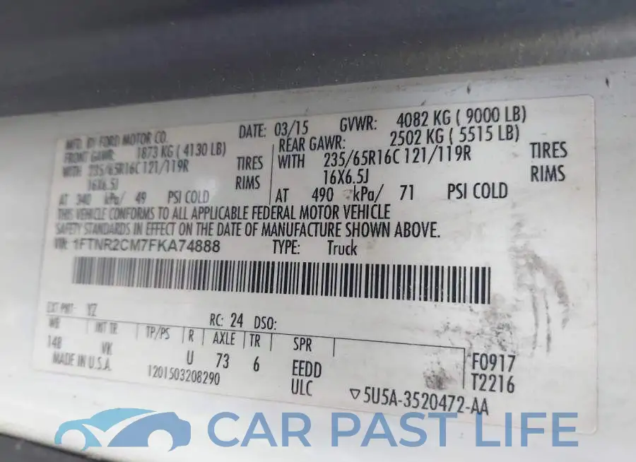 1FTNR2CM7FKA74888# 9