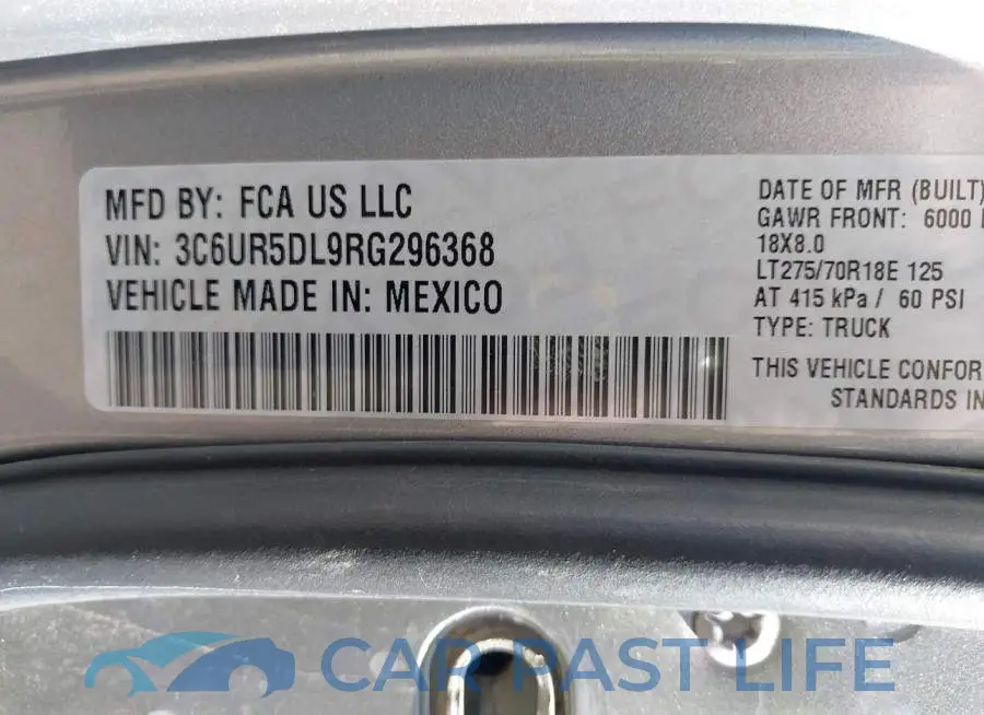 3C6UR5DL9RG296368# 9