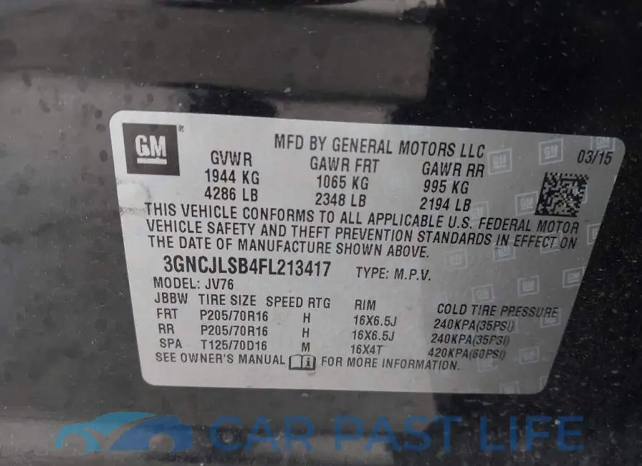 3GNCJLSB4FL213417# 9