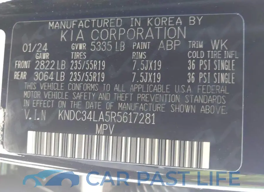 KNDC34LA5R5617281# 9