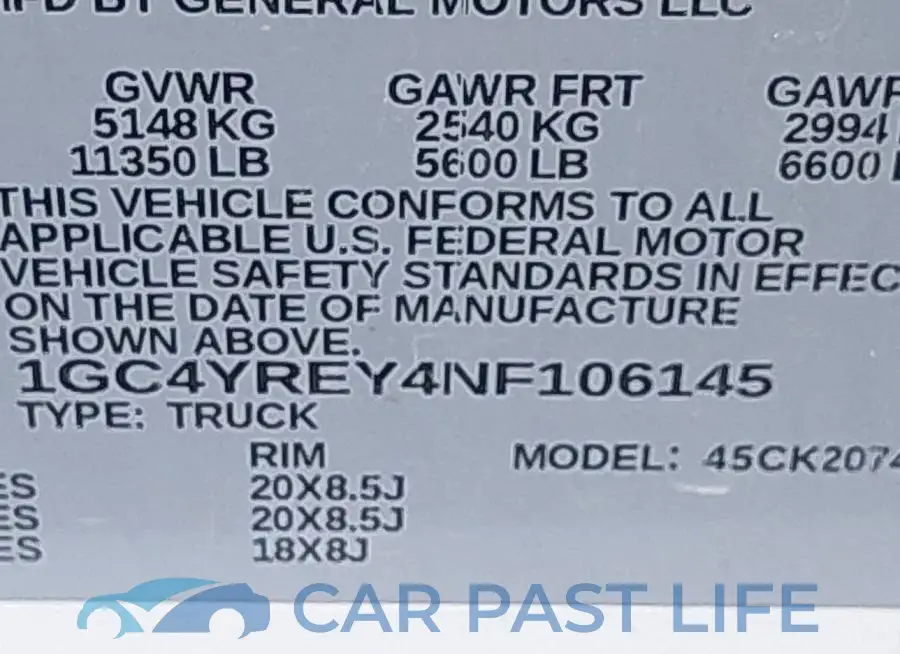 1GC4YREY4NF106145# 8