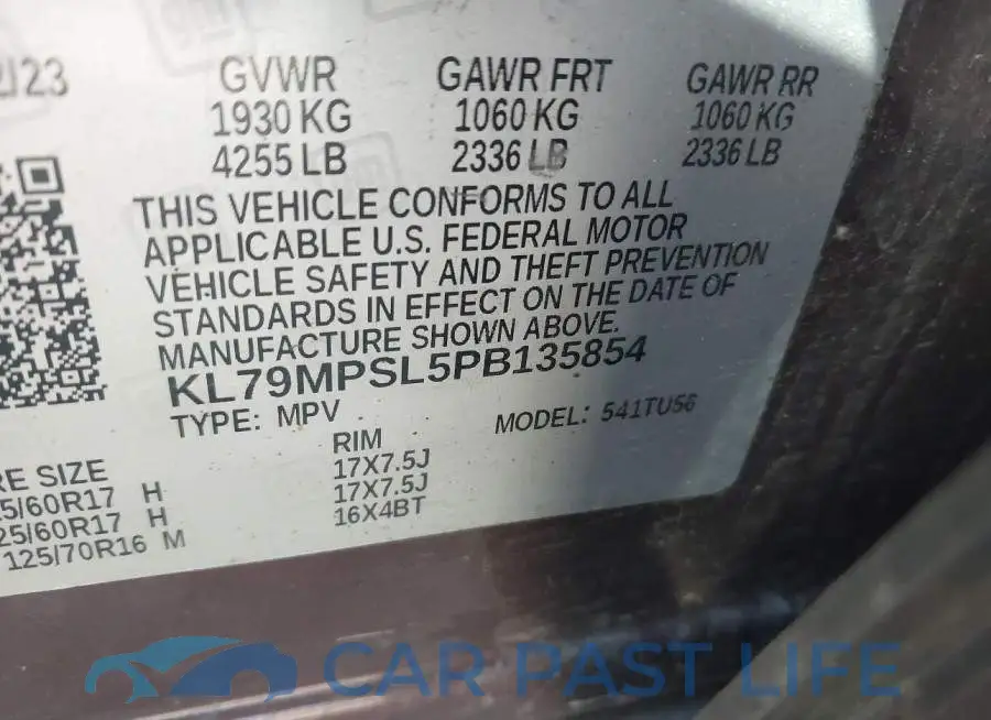 KL79MPSL5PB135854# 9