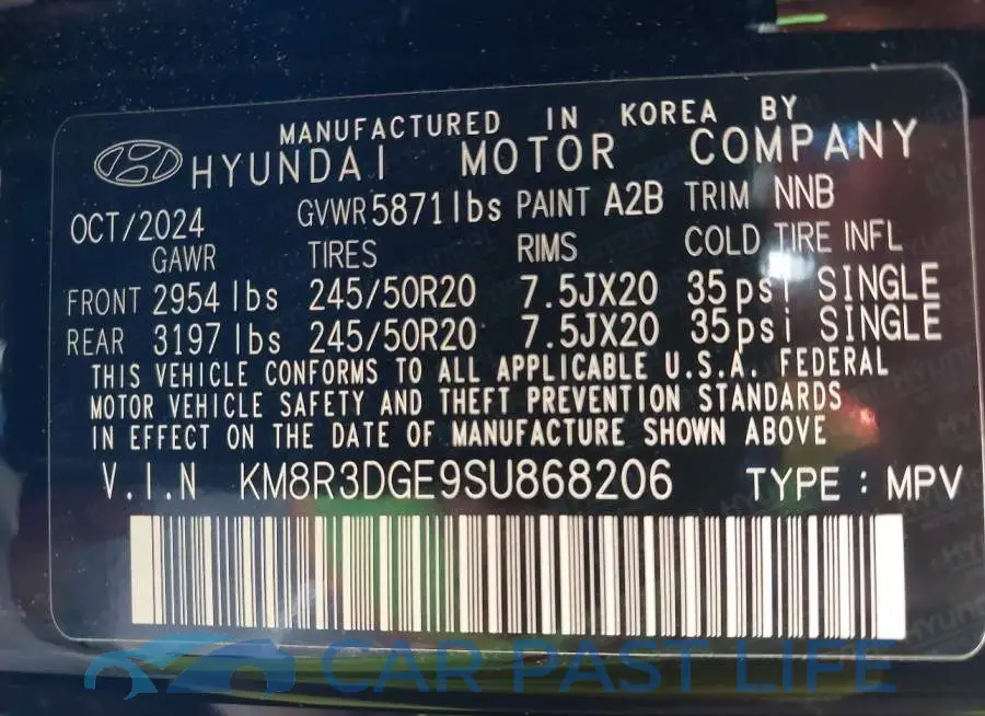 KM8R3DGE9SU868206# 9