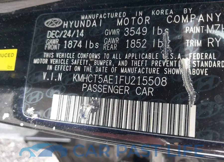 KMHCT5AE1FU215508# 9