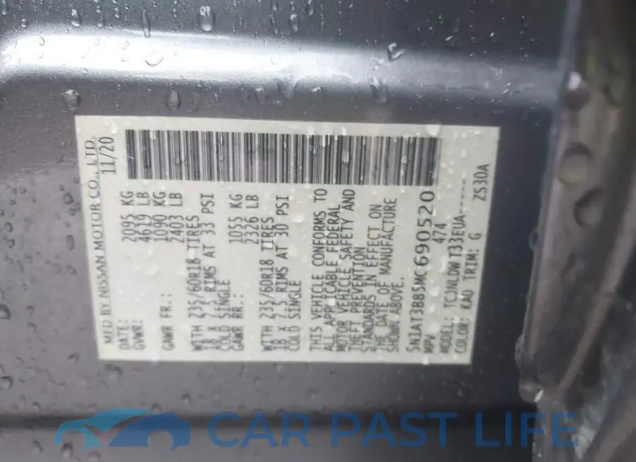 5N1AT3BB5MC690520# 9