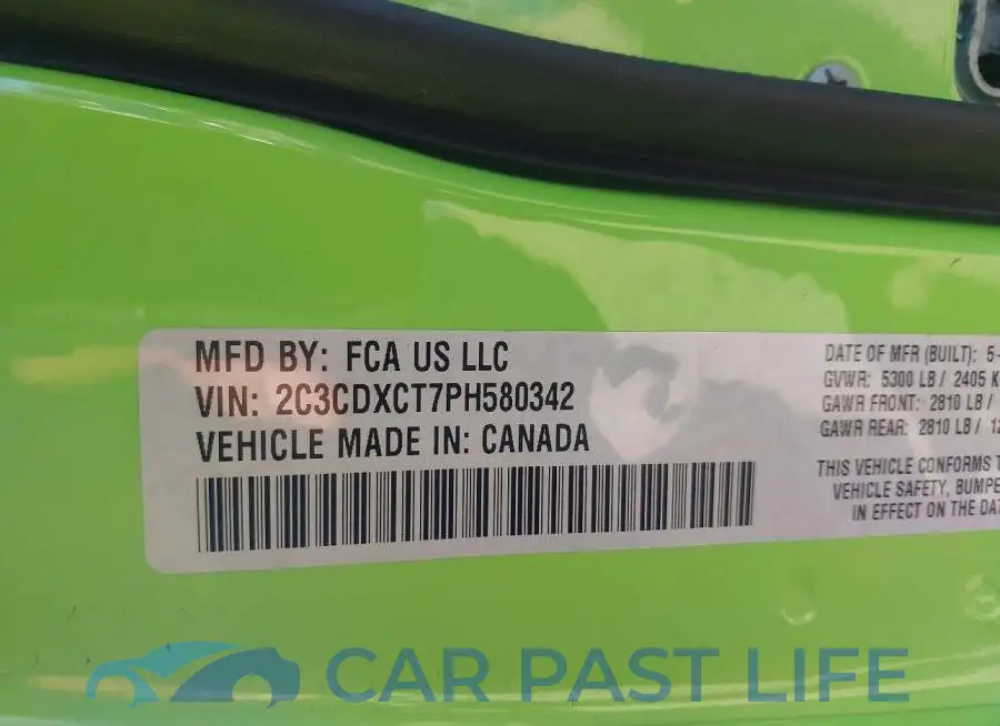 2C3CDXCT7PH580342# 9