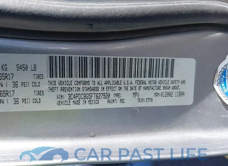 3C4PDCBG5FT627920# 9