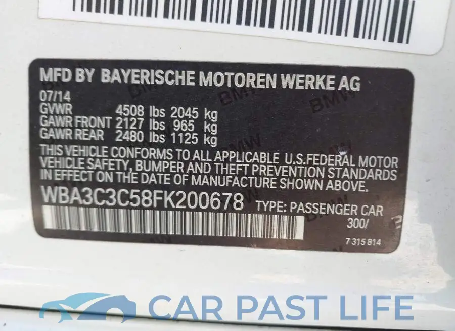 WBA3C3C58FK200678# 9