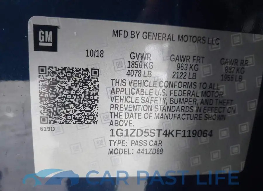 1G1ZD5ST4KF119064# 9