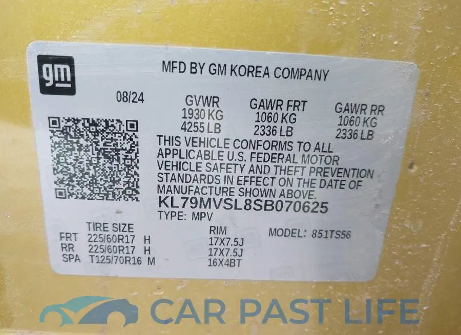 KL79MVSL8SB070625# 9