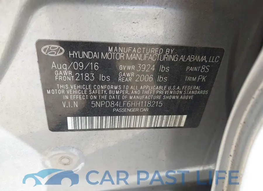 5NPD84LF6HH118215# 9