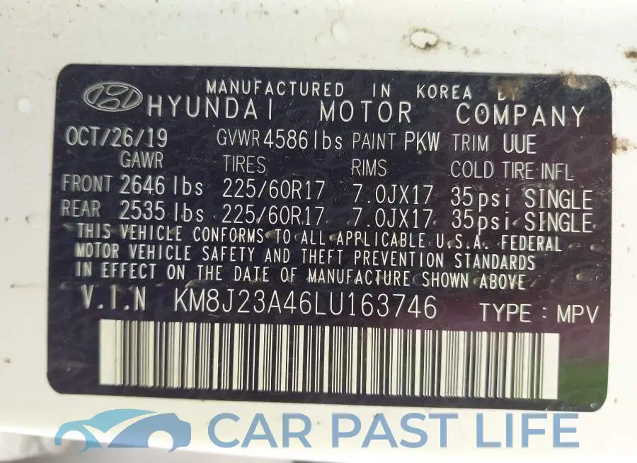 KM8J23A46LU163746# 9